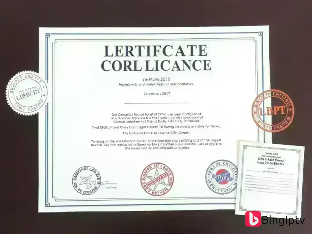 Legal compliance certificate and professional setup