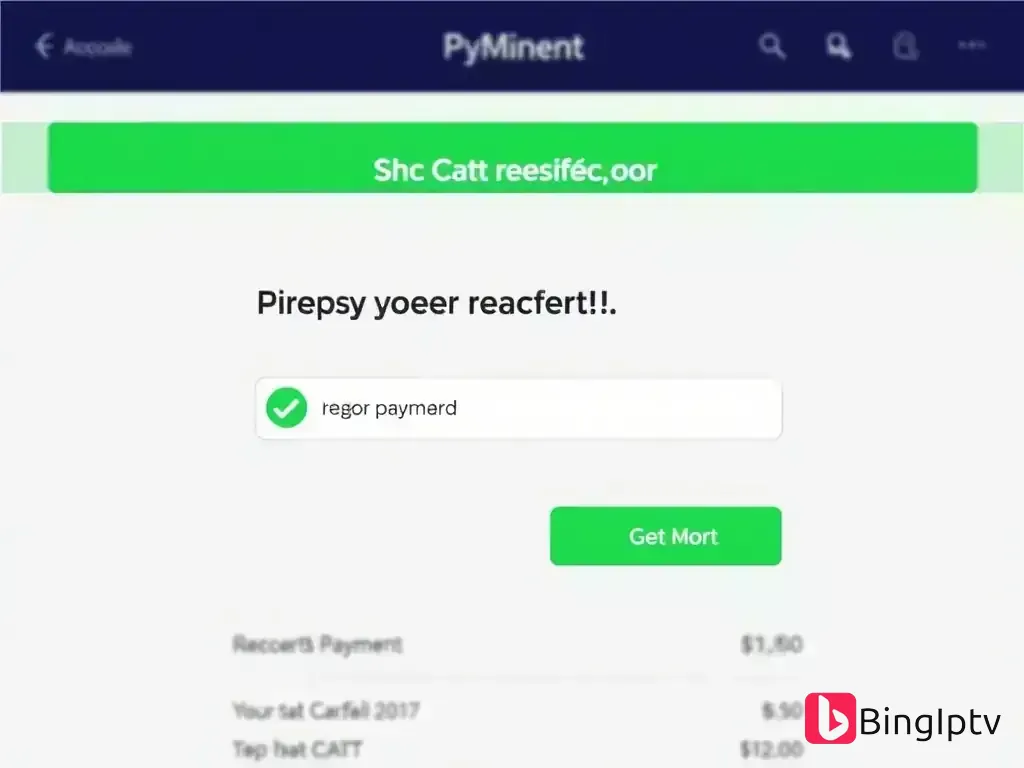 Successful payment confirmation screen