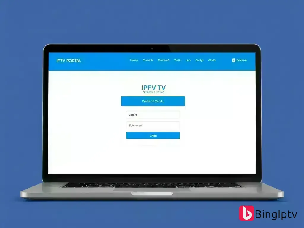 Bing IPTV web portal login interface