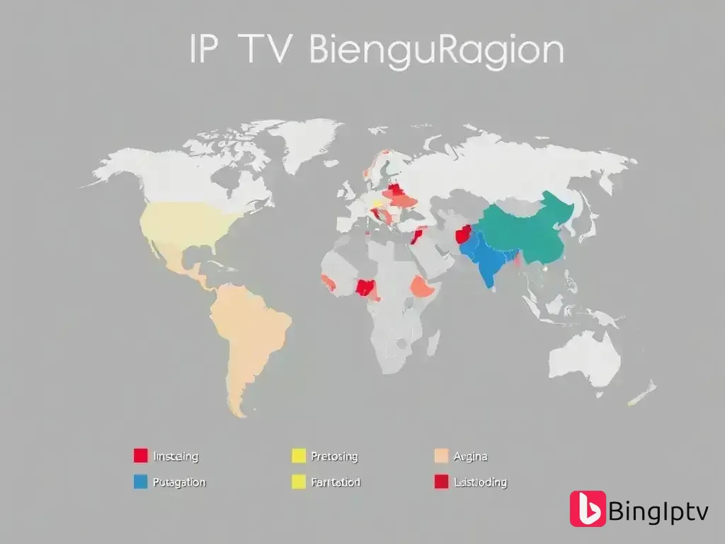 World map showing IPTV regulations by region